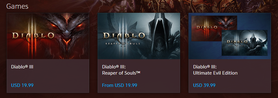 US Battle.Net Shop Diablo