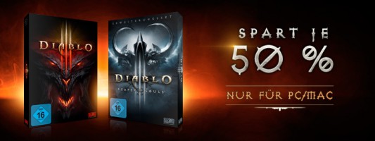 Diablo 3: 50 % Rabatt auf Diablo 3 und RoS